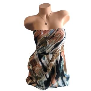 ⚫️ ANN TAYLOR BOHO STRAPLESS DRESS 10 P​​​